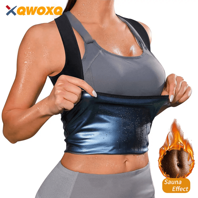 Sauna suor colete atlético camiseta compressão colete de armadilha de calor sauna colete para mulheres meninas fitness ginásio cintura trainer perda de peso