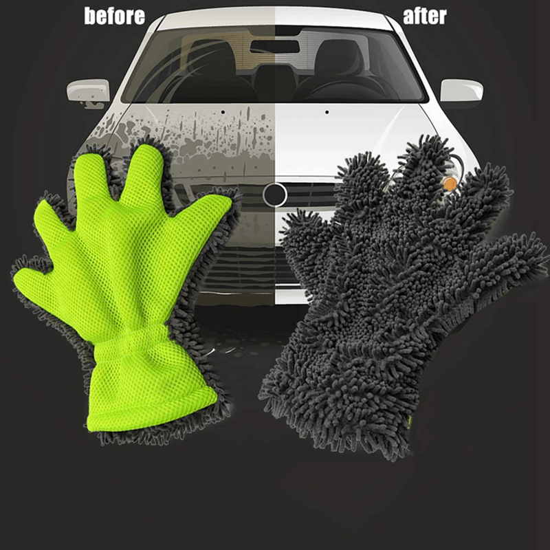 5-Finger Soft Car Lavagem Luvas Escova de Limpeza para Carro e Moto Lavagem Secagem Toalhas Car Styling