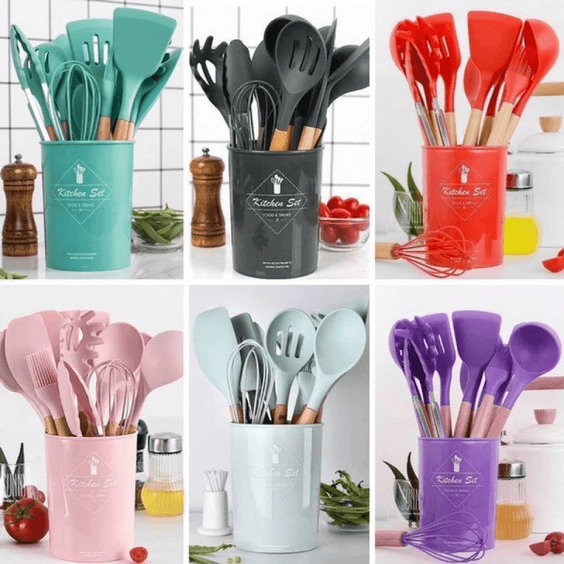 Kit de 12 Utensílios de Cozinha -