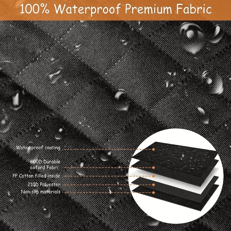 Tampa do forro durável portátil impermeável para carro SUV, portador do cão, tampa resistente ao desgaste do assento de carro, protege o veículo, fácil de instalar