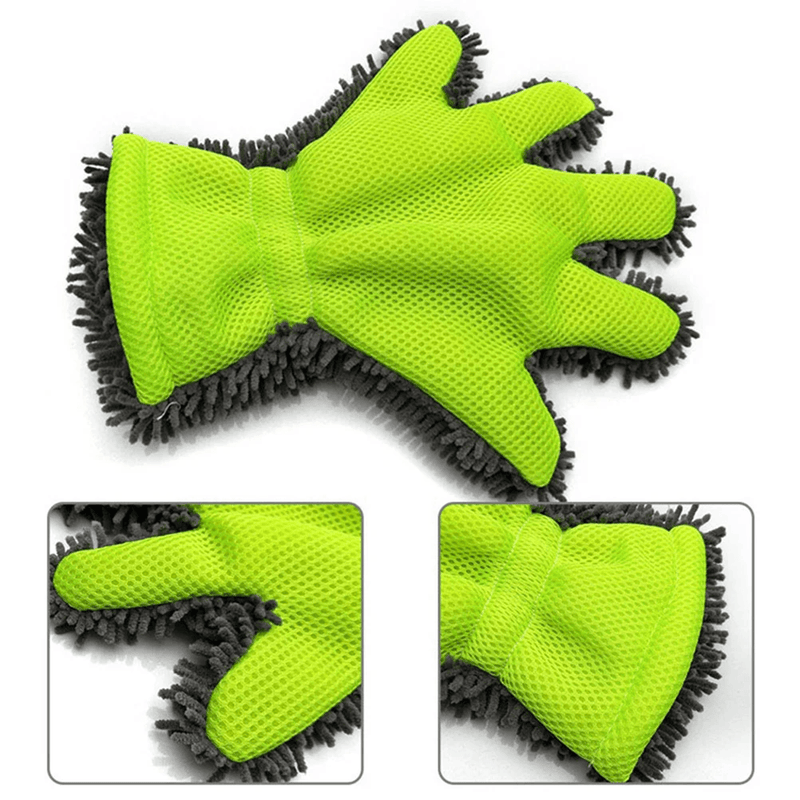 5-Finger Soft Car Lavagem Luvas Escova de Limpeza para Carro e Moto Lavagem Secagem Toalhas Car Styling