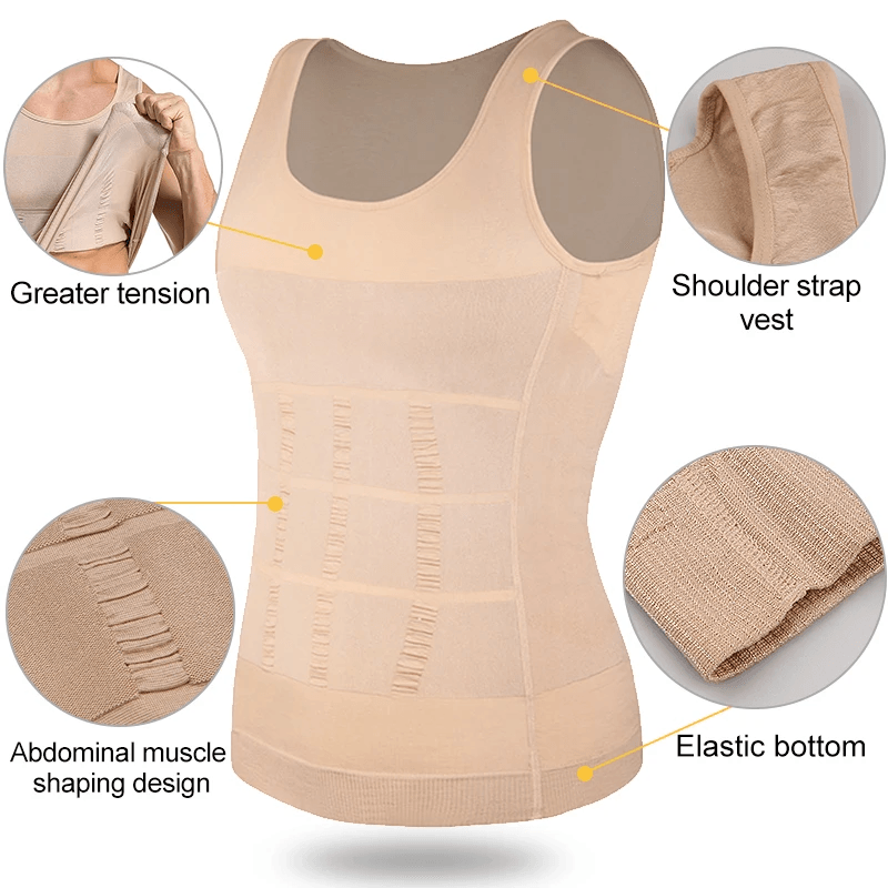 Homens emagrecimento corpo shaper colete camisa abs abdômen magro ginásio treino barriga controle compressão tanque superior sem mangas shapewear